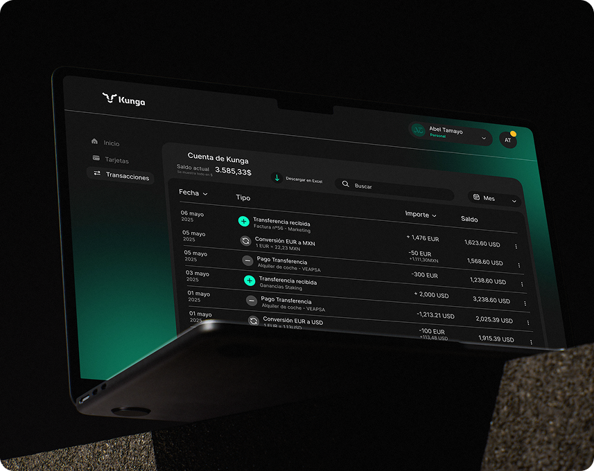 Real-time na dashboard ng transaksyon