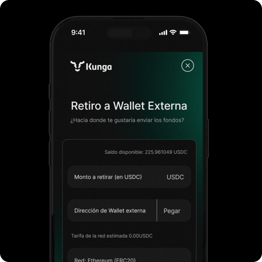 Senden Sie USDC oder USDT an eine beliebige externe Wallet